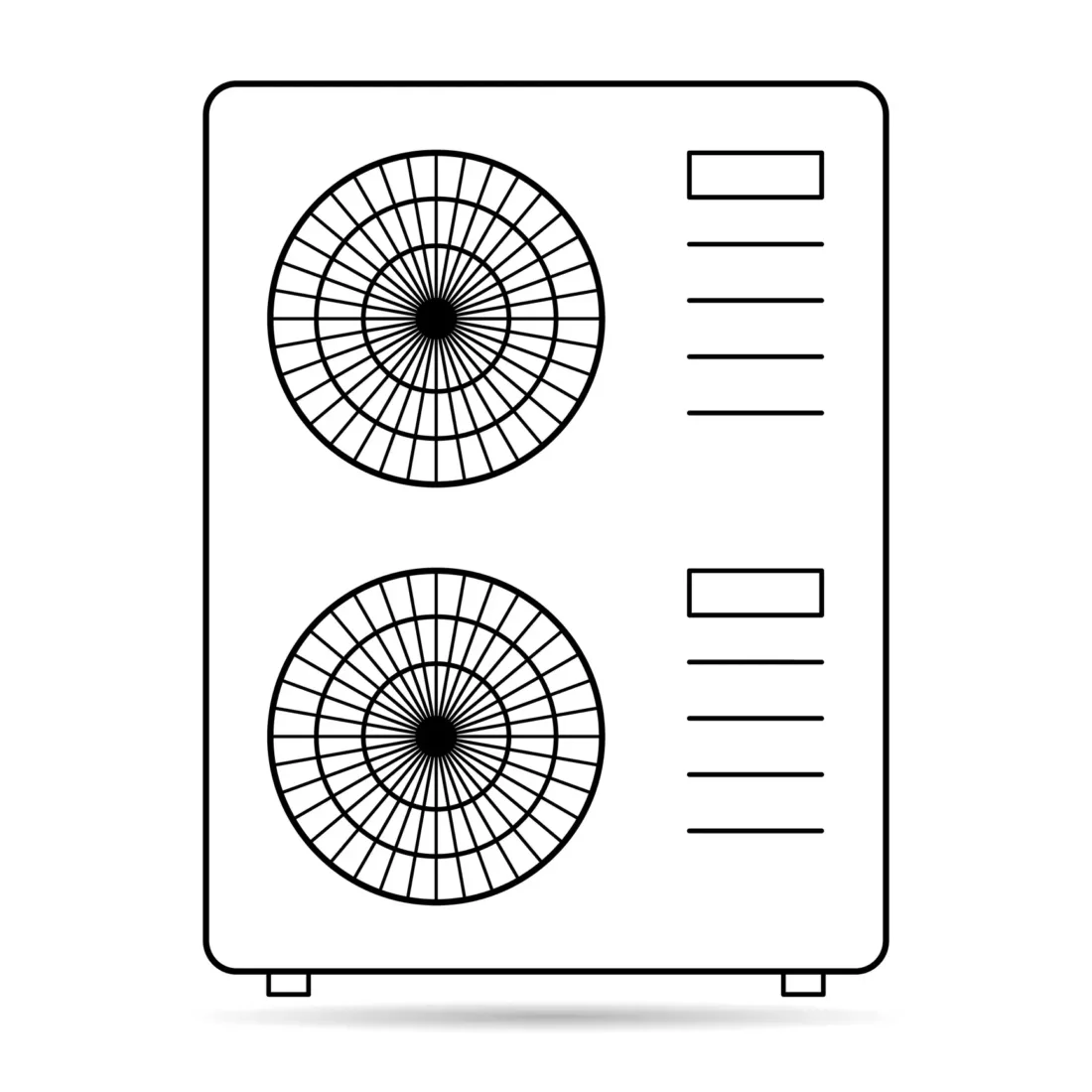 Double Air Source Heat Pump Icon