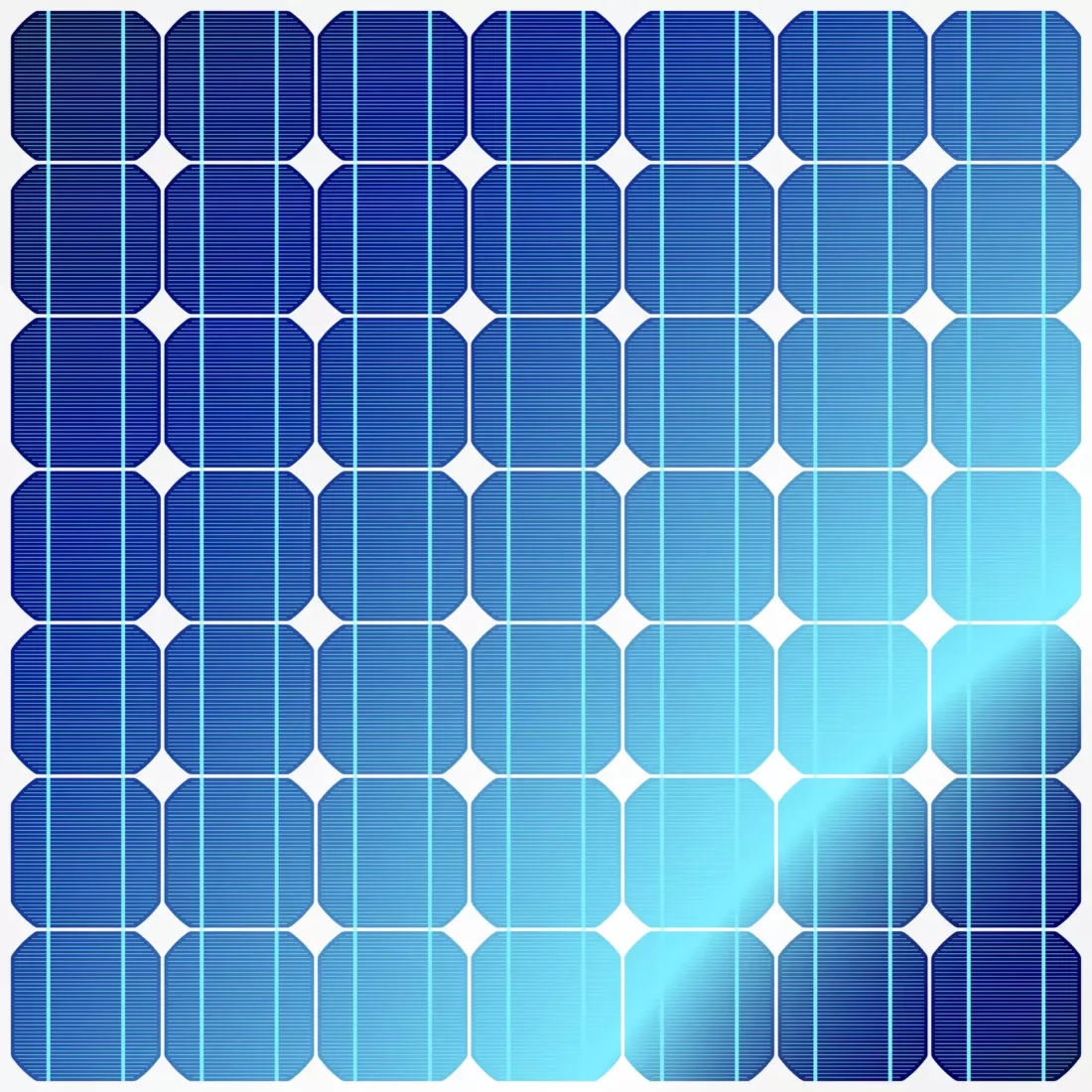 Blue Reflective Solar Panels Vector