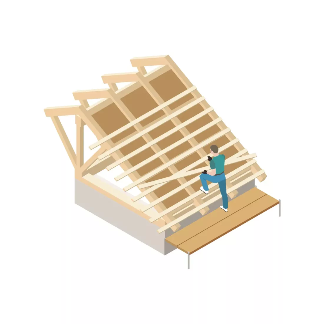Building Roof Isometric