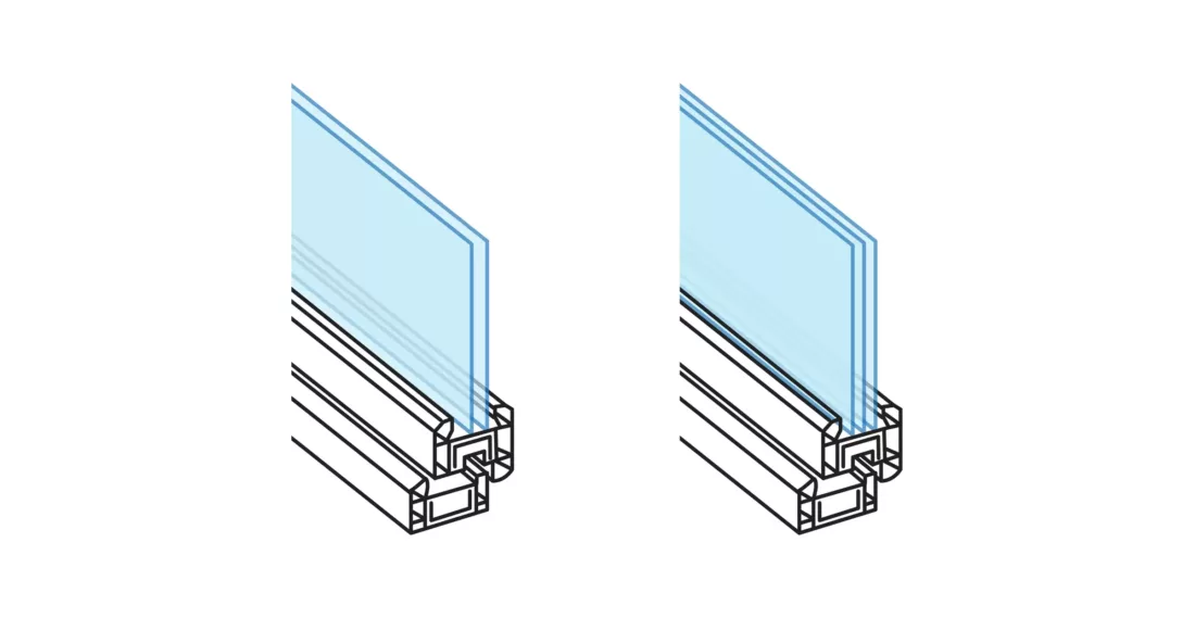 Double vs Triple Glazing Vector