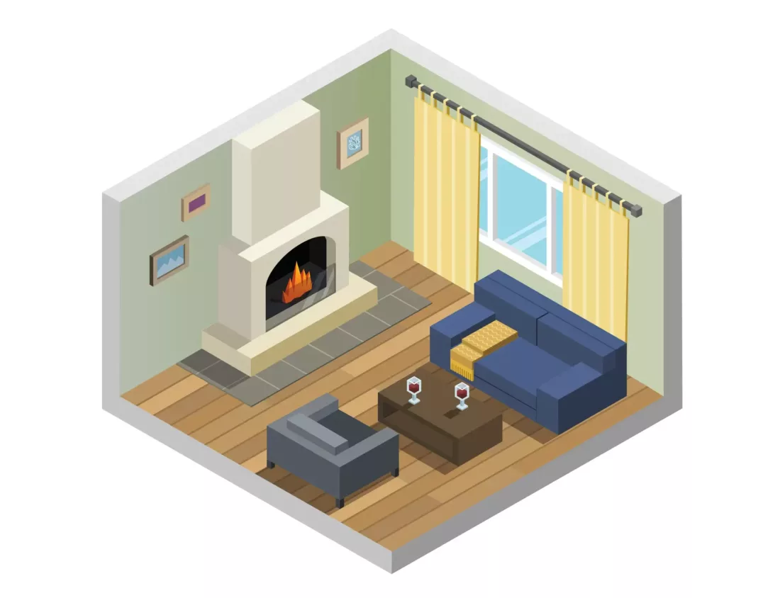 Living Room Isometric