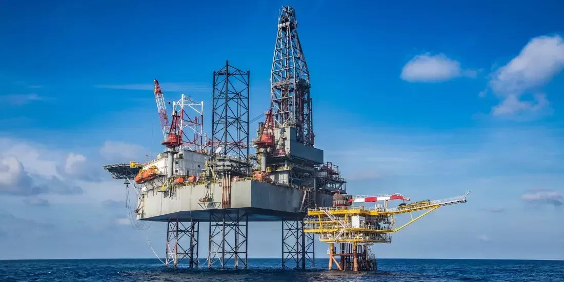 An offshore oil and gas extraction rig